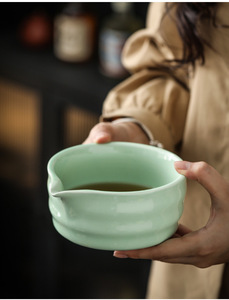 Handmade Traditional Porcelain Matcha <strong>Tea</strong> Bowl with Pour Spout <strong>White</strong> Matte Glaze Stocked <strong>Set</strong> for <strong>Tea</strong> Ceremony - Product Image 4