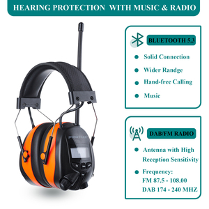 Protear BT bảo vệ thính giác tai nghe điện tử an toàn FM/DAB + earmuffs - Product Image 3