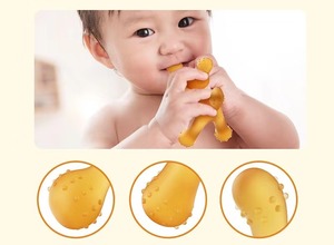 Juguetes sensoriales para bebés recién nacidos 100% silicona de grado alimenticio Nano-Silver Soft Molar Chew Toy para mordedores juguete calmante para gatos para bebés - Product Image 4