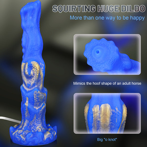 Dildo réaliste étanche IPX7 <span class=keywords><strong>avec</strong></span> <span class=keywords><strong>prépuce</strong></span> mobile, fonction de jet de liquide et ventouse animale - Product Image 5