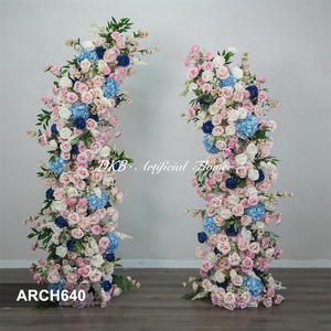 DKB Hot Selling Wedding Arch Backdrop with High Simulation Silk <b>Flowers</b> Customizable Size Color Durable for Wedding Decorations - Product Image 3