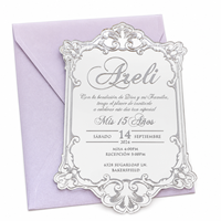 Forme découpée sur mesure en acrylique miroir doré, impression par transfert thermique avec dorure blanche, pour Noël et Quinceañera, fait main, violet
