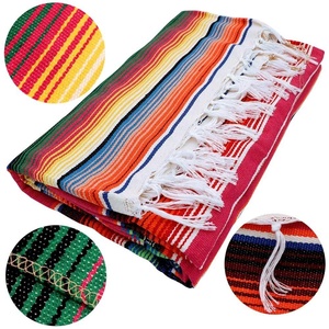 Mantel de manta de sarape mexicano <span class=keywords><strong>para</strong></span> <span class=keywords><strong>fiestas</strong></span> al aire libre Decoraciones DE BODA Técnica tejida Fiesta Cubierta de estilo mexicano - Product Image 5