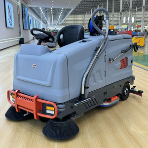 Boshuo Ride-on <b>Floor</b> Scrubber 12000m2/h 280L Clean Water 1230mm <b>Cleaning</b> Width for Industrial Logistics - Product Image 5