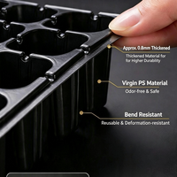 Plateaux de semis noirs à 21 cellules, 120g, pour la germination et la propagation des graines de légumes et de fleurs