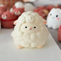 Jouet Squishy Mignon Grande Mouton en Silicone à Rebond Lent Anti-Stress 13cm Unisexe Emballé Cadeau Créatif Article Décoratif