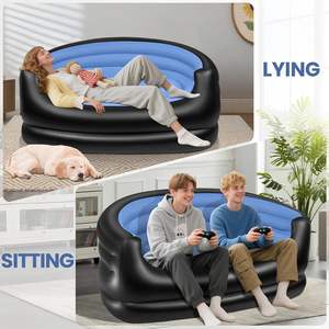 Sofá Inflable Moderno de 2 Plazas, Impermeable, Portátil, Plegable, para Sala de Estar, Interior y Exterior, con Bomba - Product Image 3