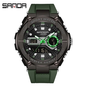 Montre numérique pour homme <span class=keywords><strong>SANDA</strong></span> 3123, style populaire, résistante aux chocs, montres de sport, mode, étanche, montre-bracelet électronique, Relogio pour homme - Product Image 6
