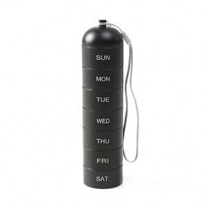 Custom Weekly Pill <b>Box</b> Aluminium Alloy <b>Large</b> Capacity Waterproof Travel Pill Organizer BPA Free Promotional <b>Gift</b> - Product Image 1