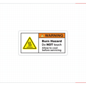 Etiqueta de Advertencia de Superficie Caliente, Etiqueta de Seguridad Rectangular, Etiqueta de Peligro de Alta Temperatura, Señal de Peligro de Calor para Máquinas Industriales, PET Impermeable - Product Image 3