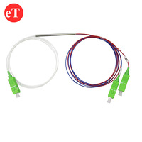 780nm 844nm FC Connecteur 1x2 1:3 Monomode Mini Tube En Acier Inégal 2 Port FBT Coupleur Rapport Fibre Optique Splitter
