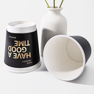 Vasos de Café Desechables Personalizados de 8oz, 10oz, 12oz, 16oz, 20oz y 22oz, Vasos de Papel de Doble Pared con Tapa para Cafeterías - Product Image 4