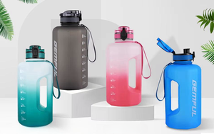 Bouteille d'eau Movitational Bouteille d'eau de sport de 2.2 litres avec brosse et sangle sans BPA étanche pour la salle de sport - Product Image 6