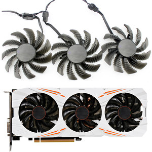 Ventilateur de refroidissement pour carte vidéo Gigabyte <span class=keywords><strong>AORUS</strong></span> GTX <span class=keywords><strong>1060</strong></span> 1070 1080 G1 GTX 1070Ti 1080Ti 960 980Ti, 75MM - Product Image 1