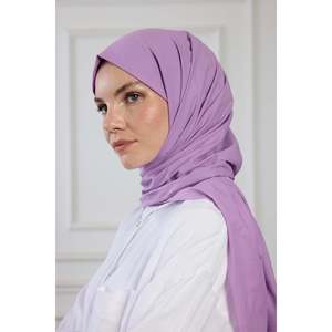 Bufanda de Algodón Puro Lila para Mujer, Teñido Liso, 100% Algodón, Ligera, Accesorio de Moda - Product Image 3