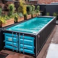 Vente chaude : Système de filtration SPA pour piscine en conteneur maritime industriel 20/30/40 pieds avec fenêtre en verre, prix compétitif, pour jardin privé