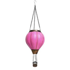 Buitentuin Waterdicht Roze Scheureffect Led Vlamstroom Effect Hangende Lantaarns Zonne-Energie Hete Ballon - Product Image 2