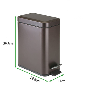 Wholesale Kitchen Stainless Steel Nordic Trash Can Metal Waste Bin 5L Pedal Bin Recycling Bins