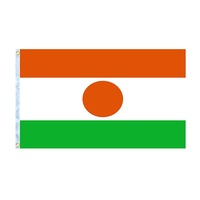 Drapeau du Niger n°4, 90x150cm, rectangulaire, en polyester, pour extérieur, avec œillets, grand format