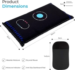 Sac de <span class=keywords><strong>d</strong></span>éshumidificateur de voiture réutilisable 1KG-Coussin antidérapant, convient aux voitures/caravanes/maisons/bateaux, réduit l'humidité des fenêtres - Product Image 5