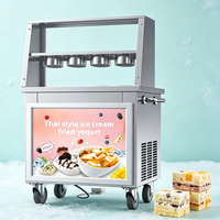 Machine à yogourt glacé commerciale compacte pour petites entreprises, machine à glace frite, équipement de restauration rapide pour snack-bars, cafés et kiosques