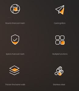 Herramientas de barril de encendido de carbón de fuego rápido para exteriores Arrancador de chimenea de barbacoa con gatillo de liberación rápida - Product Image 3