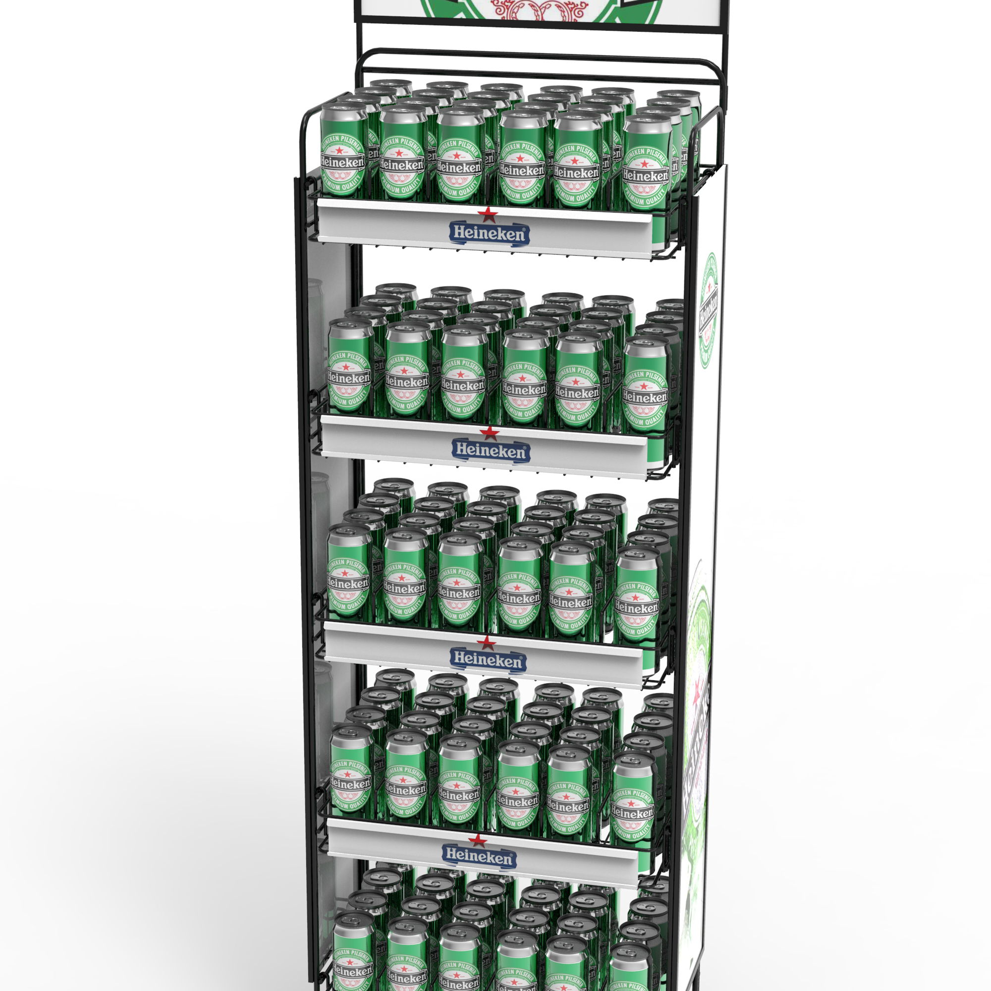 Apache Customized Heavy Duty Fashion Style Beer and Wine Display Rack for Sparkling Drinks or Liquor Store — view 4