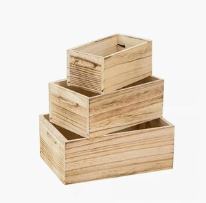 Factory direct selling natural cheap fruit and vegetable wooden crate boxes