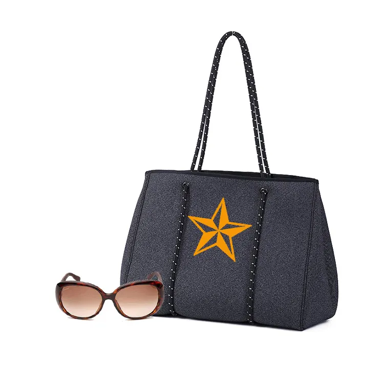 Hanwei gyxtw-ultime trendy Pentagram dispositivo tote del progettista spiaggia Neoprene borse borse per la spesa borse di spalla donne borse a mano di Grandi Dimensioni