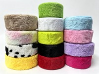 Rubans en fausse fourrure de 75 mm (3 pouces) pour la couture, la confection artisanale, les nœuds, les accessoires pour cheveux et l'emballage - Vente en gros