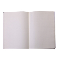 China Factory Custom Printing A4 Hardcover Black PU Leather Cover Business Dot Grid Lined Blank Notebooks Journal