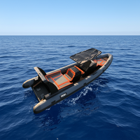 Bateau gonflable côtelé de luxe avec toilettes, 28 pieds, coque en aluminium 860