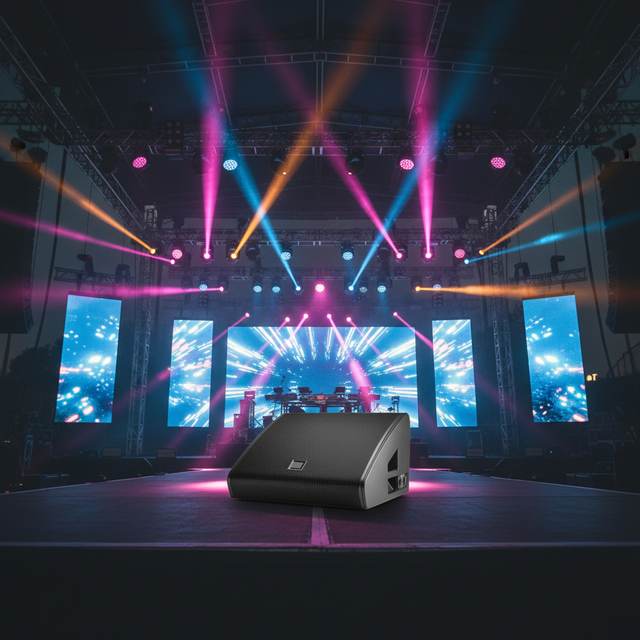 VTX M22 Dual 12" Pro Audio 8Ohm/4Ohm Professional Stage Monitor Active Speaker with Passive/Powered Options