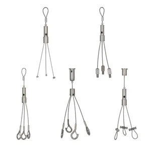 XINRONG Vente en gros Clips de câble en acier inoxydable Support de câble Système de <span class=keywords><strong>suspension</strong></span> pour éclairage Câble <span class=keywords><strong>Suspension</strong></span> - Product Image 1