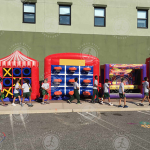 Juego inflable 2 <span class=keywords><strong>en</strong></span> 1, doble cara, tamaño real, Tic-Tac-Toe, juego combinado de 4 puntos - Product Image 3