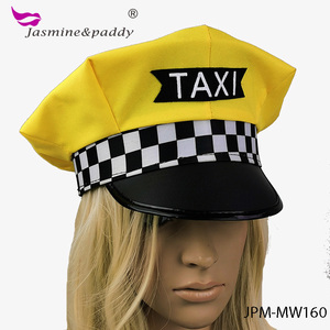 Sombrero Octágono de conductor de <span class=keywords><strong>taxi</strong></span> amarillo de fábrica Manwu, accesorio festivo para Cosplay y fiestas navideñas, sombreros de fiesta - Product Image 3