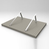 UISOLAR Kit de montage triangulaire pour panneaux solaires en aluminium durable 6005-T5 pour toit plat, système de montage sur toit