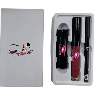 <span class=keywords><strong>3</strong></span> adet su geçirmez özel Logo marka çıplak Vegan ruj mat Mini özel etiket sıvı dudak parlatıcısı dudak parlatıcısı Set - Product Image 1