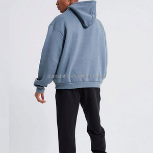 Sweats à capuche pour hommes 450 gsm Fashion Premium 100% Cotton Logo personnalisé Sweat à capuche lourd Sweats à capuche vierges surdimensionnés de haute qualité - Product Image 2