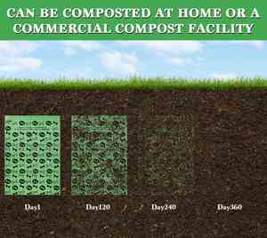 Bolsa de Basura Biodegradable y Compostable Personalizable con Logotipo, Forro para Contenedor de Basura Degradable, Forro para Contenedor Compostable Impreso Personalizado con PLA - Product Image 6