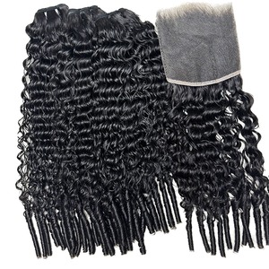 Extensions de cheveux vierges cambodgiens 100% naturels, doublement étirés, cuticules alignées, bouclés, ondulations lâches, qualité 12A, pour <span class=keywords><strong>tissage</strong></span> - Product Image 1