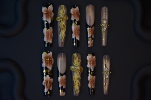 Unghie Finte Acriliche da <span class=keywords><strong>Donna</strong></span> Lunghe e Medie, Design Quadrato, con Colla Gel, Stile Stiletto Flessibile - Product Image 6