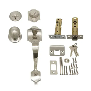 단일 핸들 무거운 그립 핸들 잠금 장치 메인 현관 도어 그립 핸들 잠금 블랙 럭셔리 도어 핸들 잠금 장치 - Product Image 4