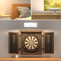 Applique murale LED moderne pour chambre à coucher, rechargeable sur batterie, en polycarbonate noir, rotative à 360°, fixation murale magnétique