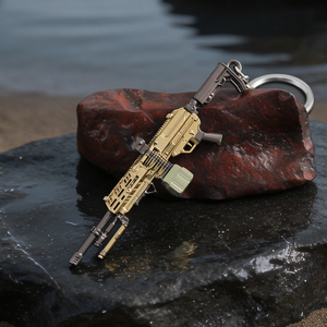 Porte-clés en métal alliage Delta Force HawkOps Mini 9CM M250, pendentif décoratif, objet de collection et figurine de présentation de bureau - Product Image 5