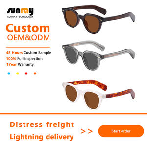 Lunettes de soleil polarisées UV ovales tendance 2025 Lunettes de soleil épaisses en acétate pour femmes Lunettes de soleil rétro pour hommes Vintage - Product Image 2