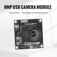 8MP Imx317 6mm 55 grados sin distorsión 4K Mini Notebook USB Cámara Visión artificial Módulo CMOS de baja iluminación