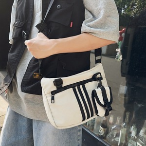 Casual Sports Crossbody Bag Nylon Unisex Large Capacity Detachable Strap Summer 2024 Red Black White Green - Product Image 3