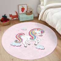 Tapis de chambre d'enfant licorne rose doux tapis de sol antidérapant tapis de salon imprimé personnalisé et tapis