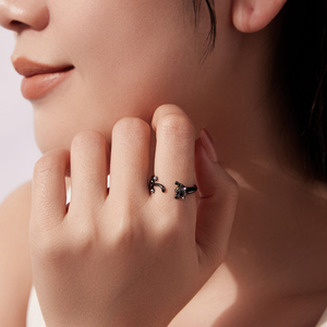 Anillo de Cobre con Forma de Gato Negro, Diseño Animal Sencillo, Joyería Unisex de Moda para Uso Diario, 2.4g, Talla Estándar - Product Image 5
